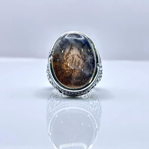 خاتم عقيق يماني فل تشجير - نقش داخلي