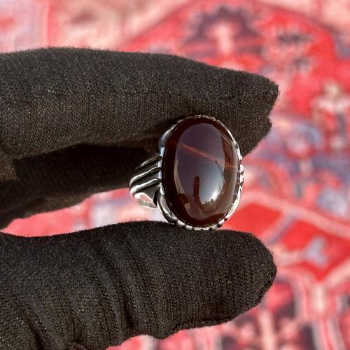 خاتم عقيق يماني كرزي قبة