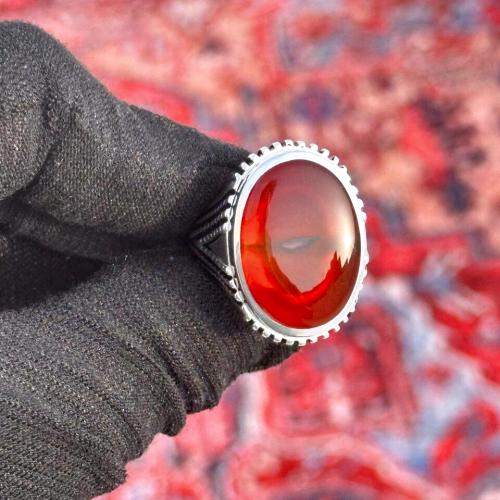 خاتم عقيق يماني ياقوتي