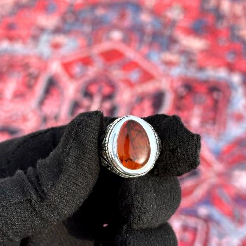 خاتم عقيق يماني مشجر