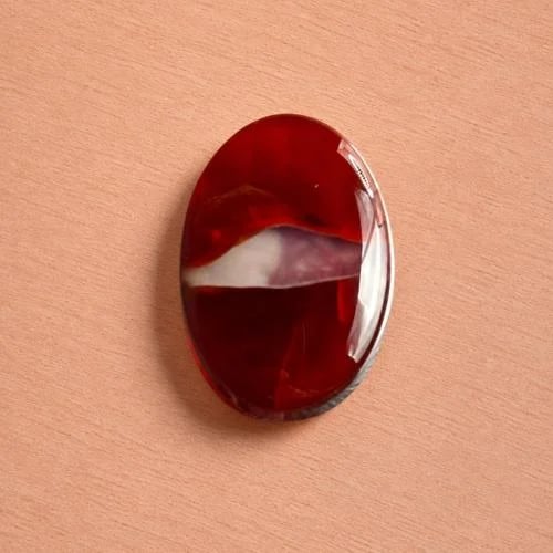 Red Yemeni agate stone with saffron rare items