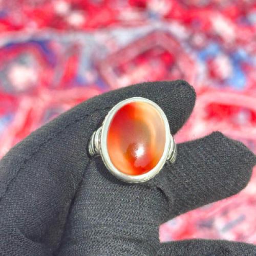 خاتم عقيق يماني زجاجي