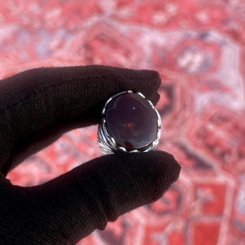 خاتم عقيق يماني كرزي مزعفر