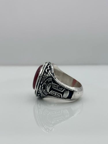 خاتم عقيق يماني ياقوتي