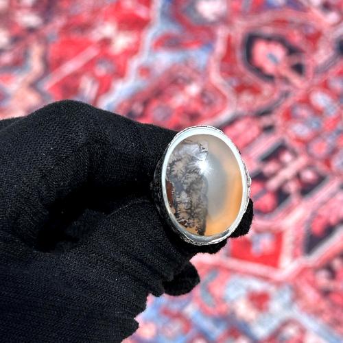 خاتم عقيق يماني مشجر