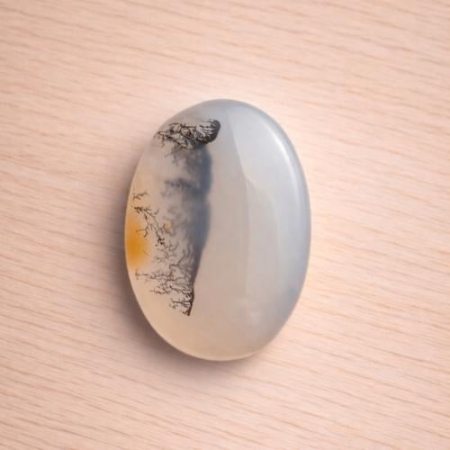 حجر عقيق يماني زجاجي مشجر