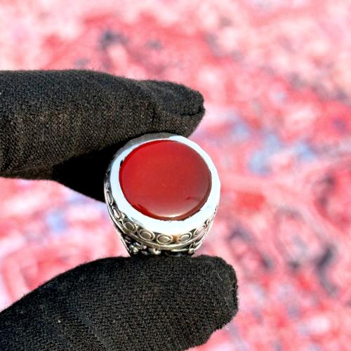 خاتم عقيق يماني ياقوتي