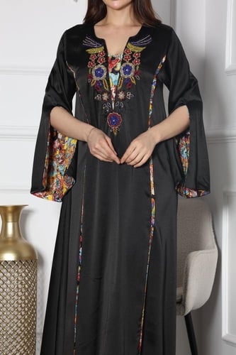 جلابيه بخام ستان سهره وتطريز يدوي