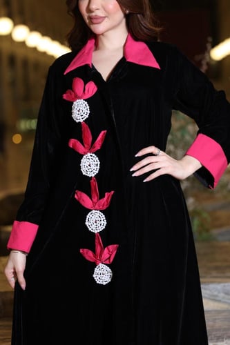 جلابيه مخمل بتطريز شك