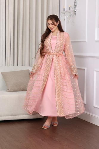 جلابيه شك قطعتين سهره