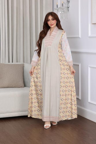 جلابية قطن مقلم