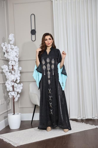 جلابيه بخام الاورجنزا بتطريز شك