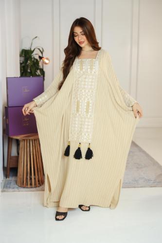 جلابيه مقلم لينن