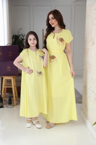 جلابيه استقبال رمضانيه بتطريز يدوي