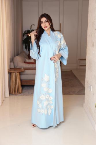 جلابيه قطعتين بتطريز يدوي