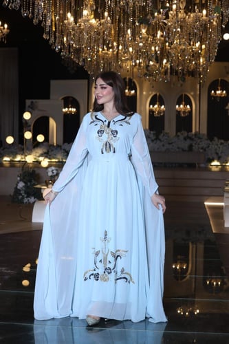 جلابيه سهره شيفون تطريز شك