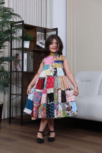 جلابيه قطن هندي بمزيج الوان بناتي