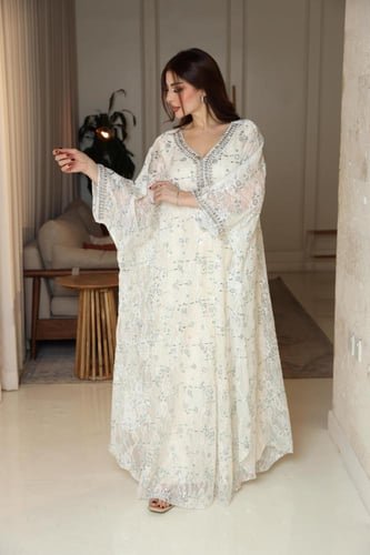 جلابيه ترتر بالاكمام والصدر