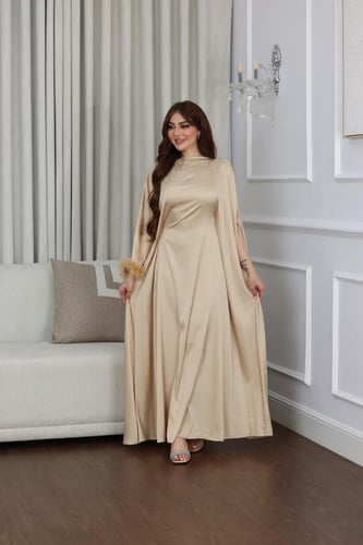 جلابية استقبال بخام ارمني كم ريش