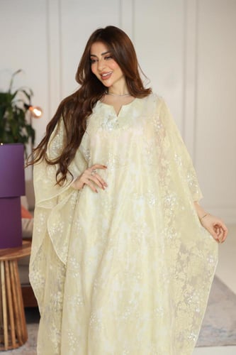 جلابيه سهره بحزام مخفي للتحكم بالمقاس