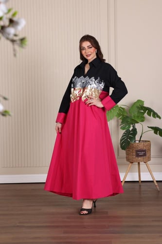 جلابية طبقتين بتطريز شك