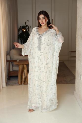 جلابيه ترتر بالاكمام والصدر