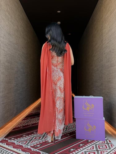 فستان سهره بتطريز شك