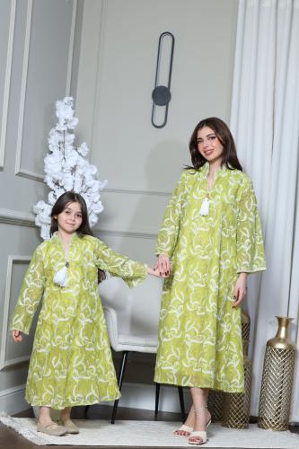 جلابيه بناتي بتطريز كمبيوتر