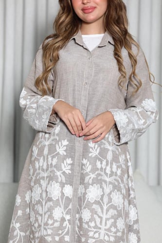 جلابيه طقم لينن