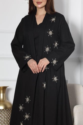 طقم لينن قطعتين بتطريز شك