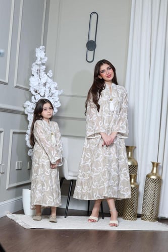 جلابيه بناتي بتطريز كمبيوتر