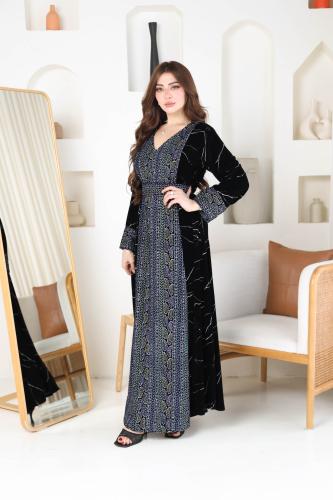 جلابيه مخمل بتطريز كمبيوتر