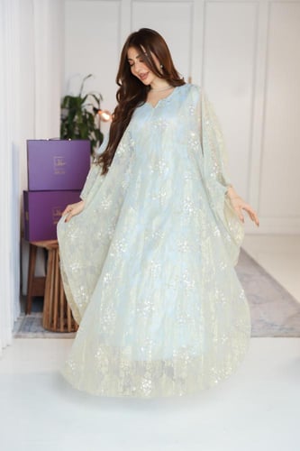 جلابيه سهره بحزام مخفي للتحكم بالمقاس