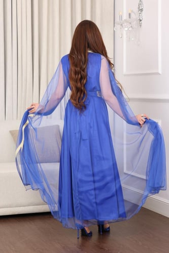 جلابيه قطعتين بتطريز شك يدوي