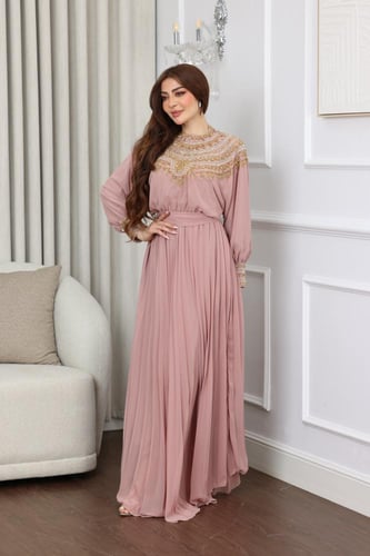 جلابية سهره بتطريز شك