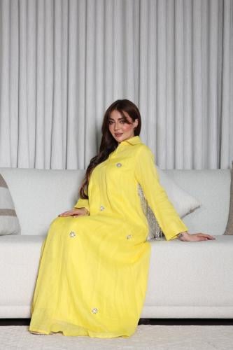 جلابيه لينن تطريز شك