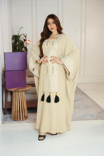 جلابيه مقلم لينن