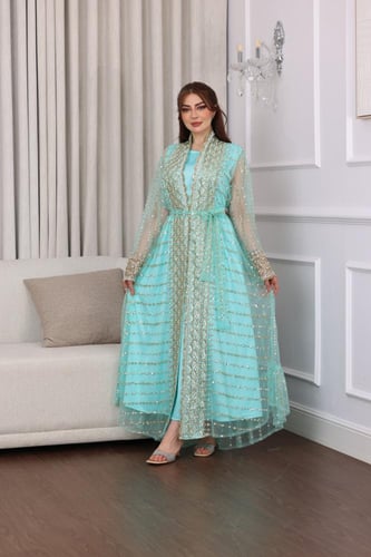 جلابيه شك قطعتين سهره