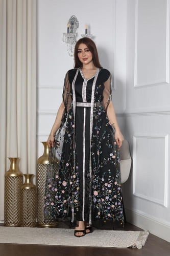 جلابيه قطعتين ترتر سهره