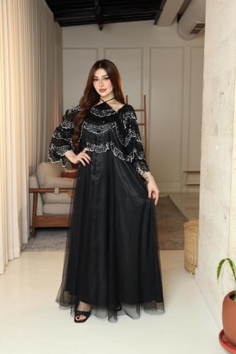 جلابيه تل بكلفه مطرزه