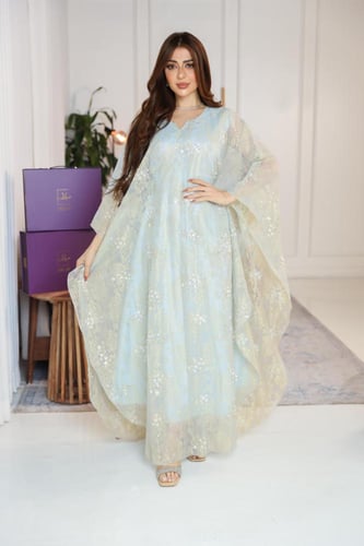 جلابيه سهره بحزام مخفي للتحكم بالمقاس