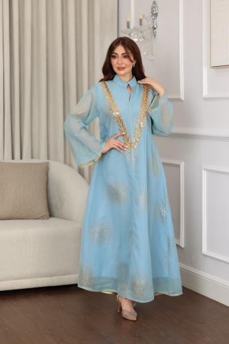 جلابية استقبال بكلفه ذهبي