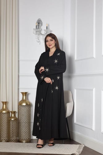 طقم لينن قطعتين بتطريز شك