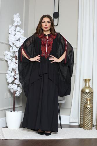 جلابيه خام الخيش مطرزه بالصدر