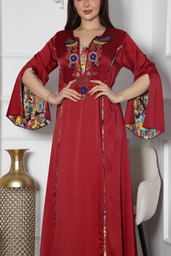 جلابيه بخام ستان سهره وتطريز يدوي