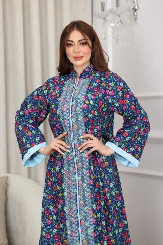 جلابية مشجر قطن بترتر بالصدر