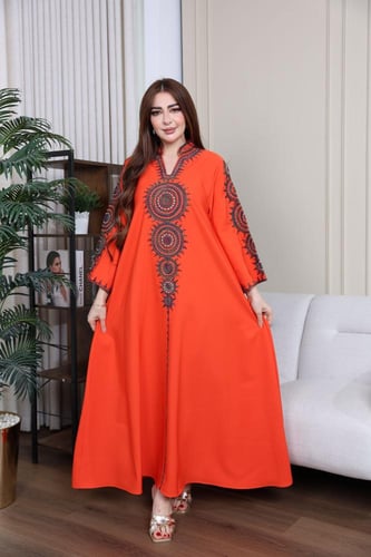 جلابيه كويتي بتطريز يدوي