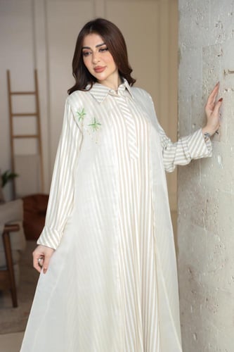 جلابيه استقبال رمضانيه بتطريز يدوي