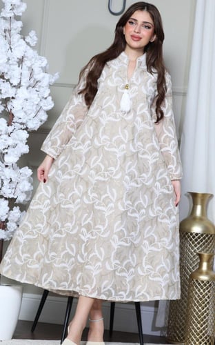 جلابيه نسائي بتطريز كمبيوتر