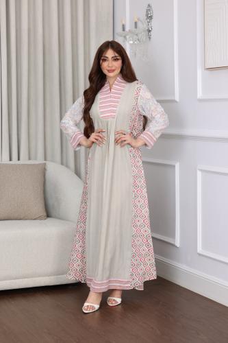 جلابية قطن مقلم